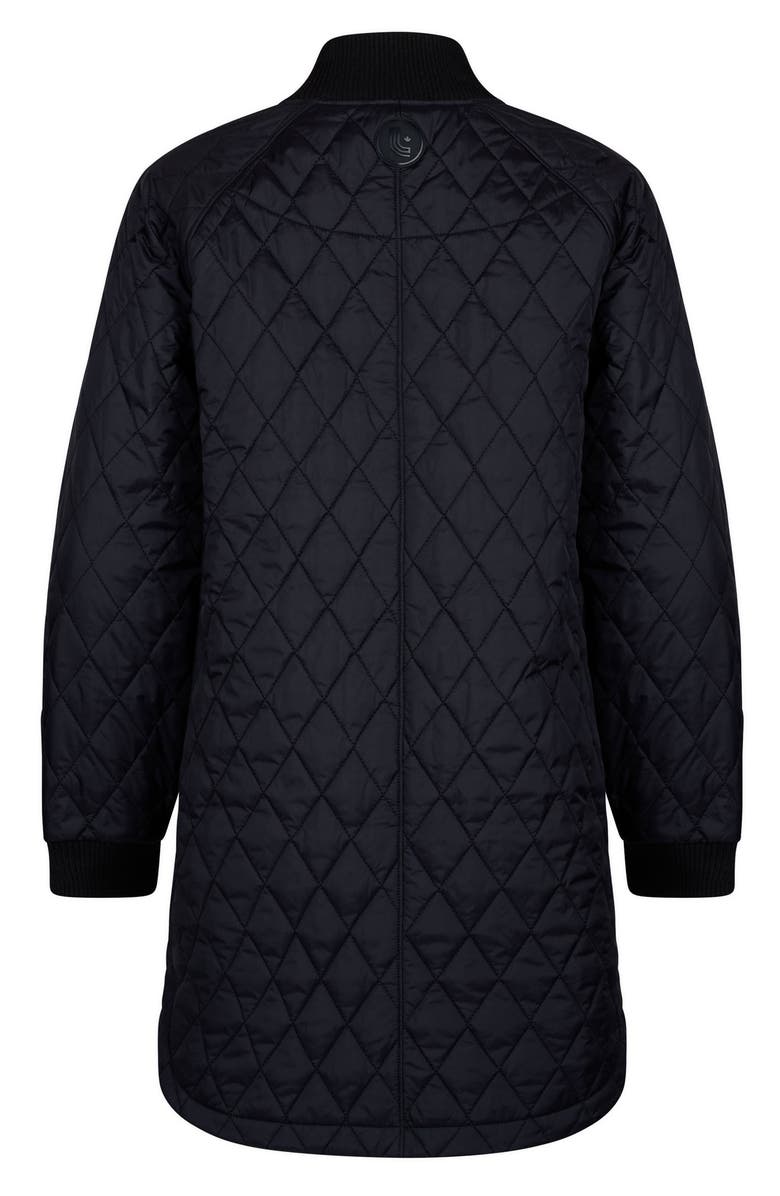 Lole Quilted Water Repellent Nylon Bomber Jacket, Alternate, color, Black Beauty