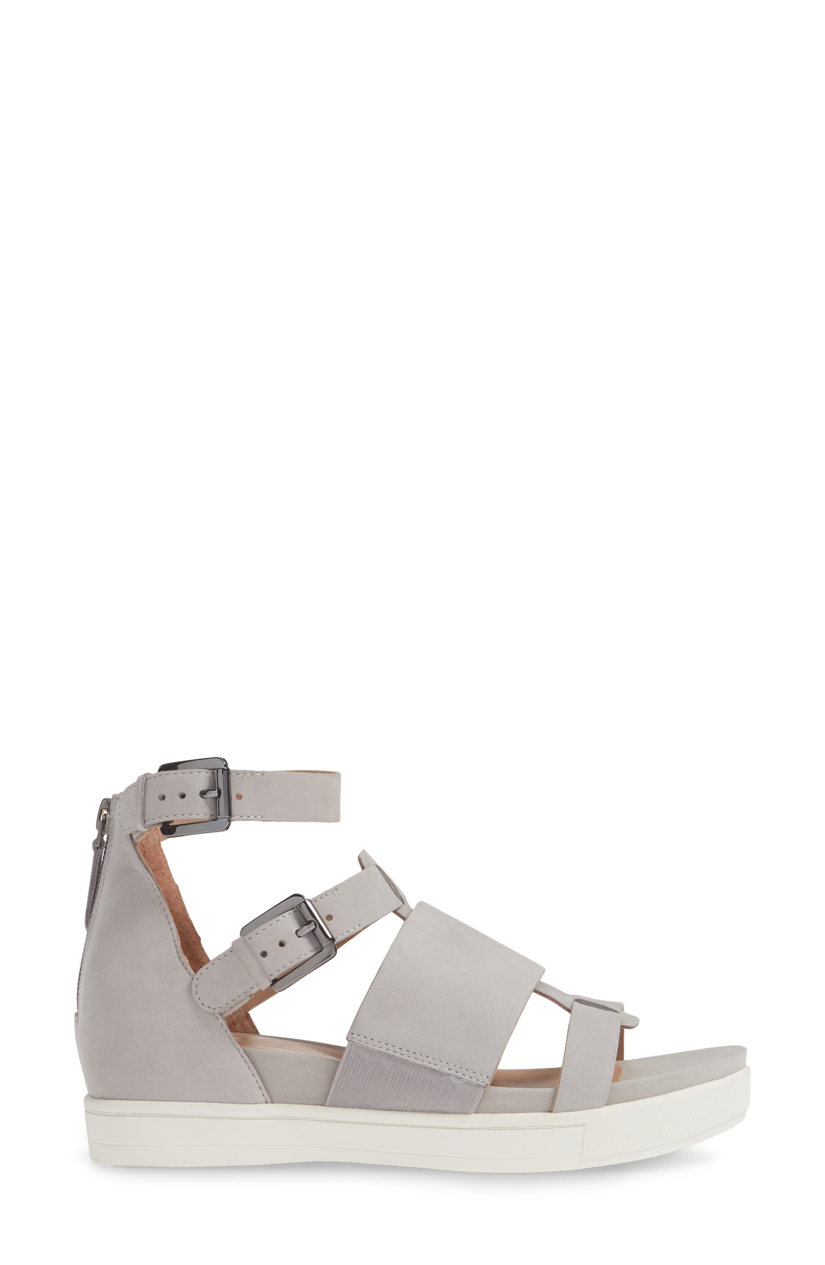 Renata Strap Sandal, Alternate, color, ROCK LEATHER