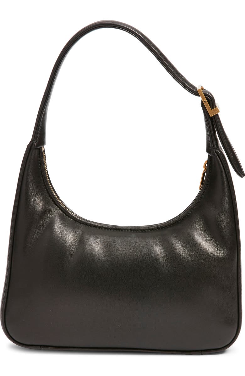 Saint Laurent Calypso Leather Shoulder Bag, Alternate, color, Black