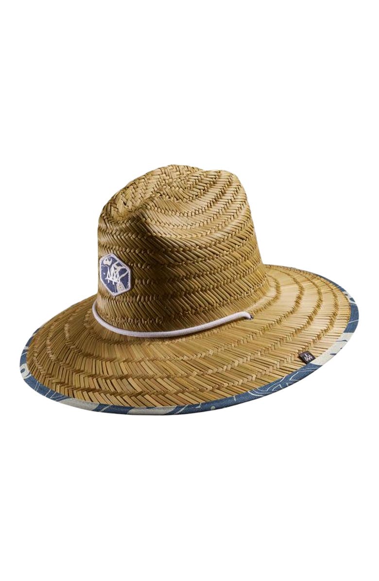 Hemlock Harvey Straw Lifeguard Hat, Main, color, Smiley Faces