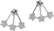 CZ by Kenneth Jay Lane Pave CZ Star Jacket Earrings