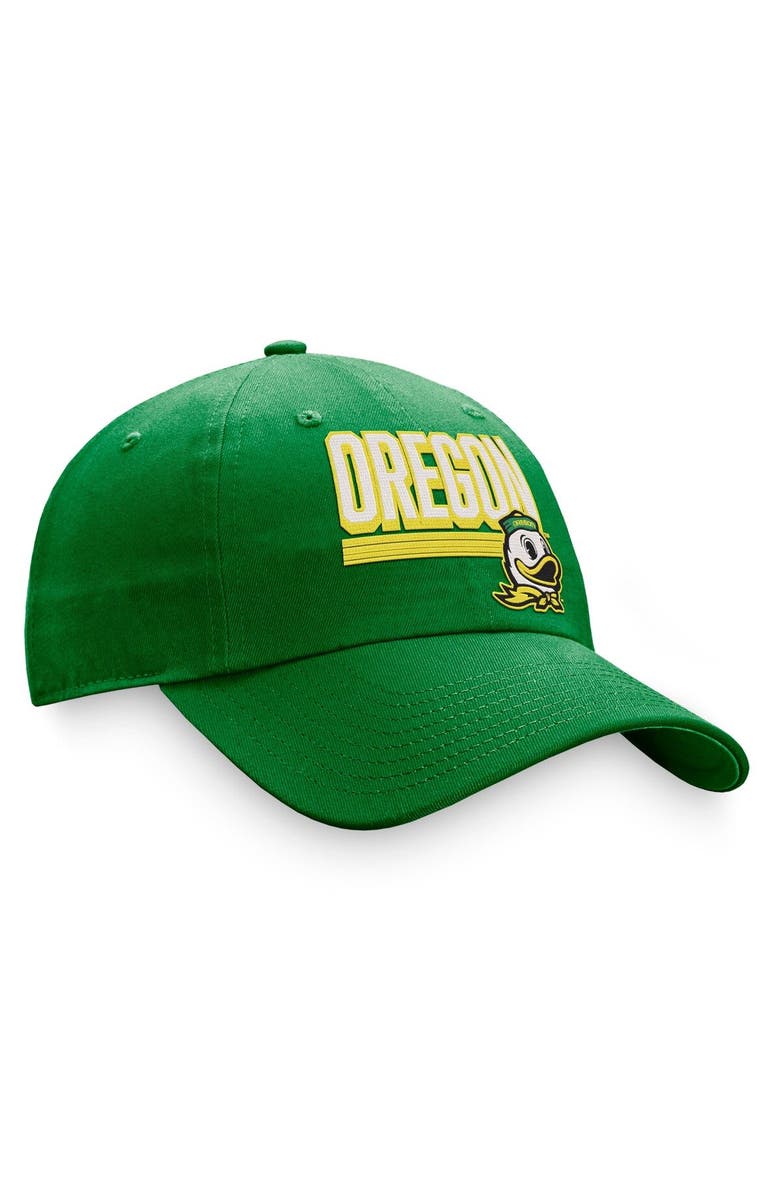 TOP OF THE WORLD Men's Top of the World Green Oregon Ducks Slice Adjustable Hat, Alternate, color,