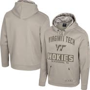 COLOSSEUM Men's Colosseum Oatmeal Virginia Tech Hokies Big & Tall Operation Hat Trick Battalion Hoodie Sweatshirt