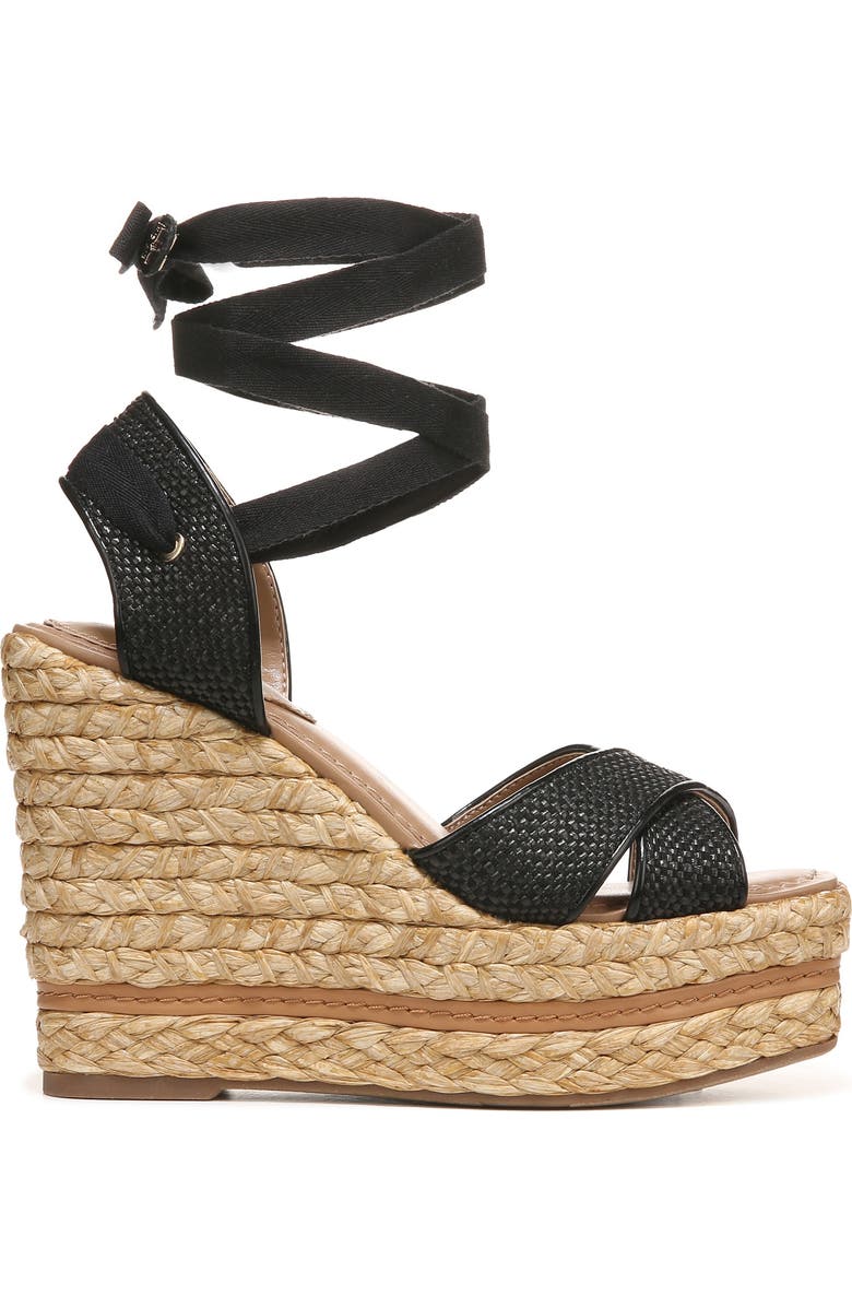 Sam Edelman Vaughn Ankle Wrap Espadrille Platform Wedge Sandal, Alternate, color,