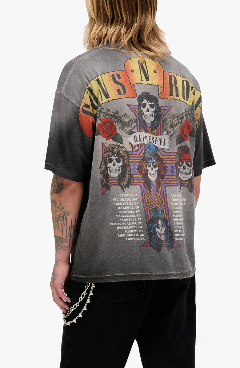 Represent G 'n' R Tour T-Shirt, Alternate, color, Stained Black