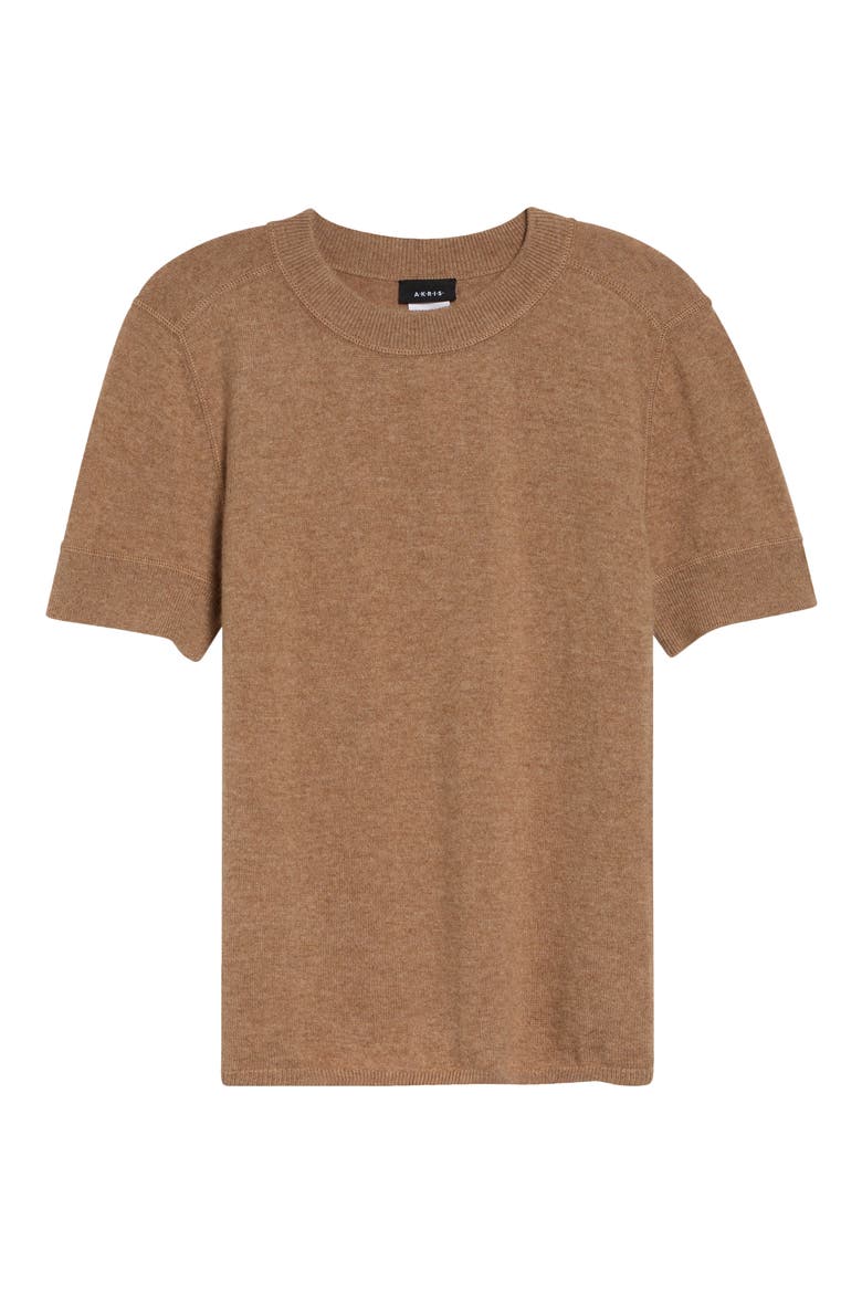 Short Sleeve Cashmere Sweater, Main, color, CAMEL