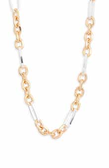 Two Tone Link Chain Necklace