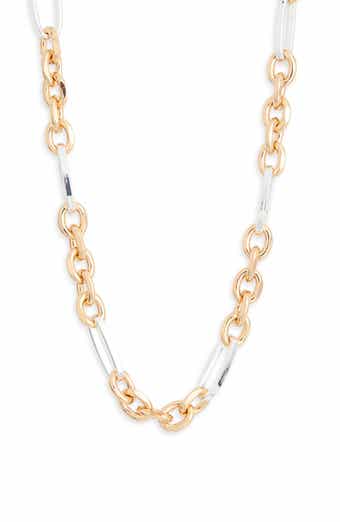 Two Tone Link Chain Necklace