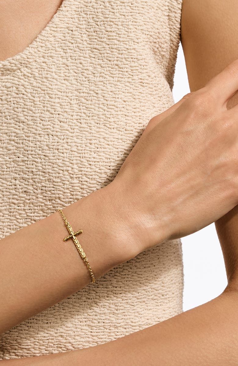 John Hardy JH Essential Cross Bracelet, Alternate, color, Gold