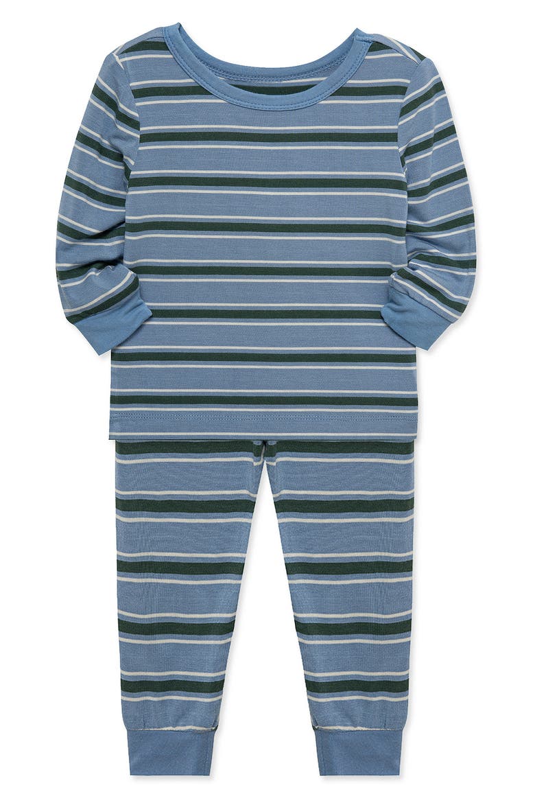 Kids' Football 4-Piece Pajamas Set, Alternate, color, BLUE/ GREEN