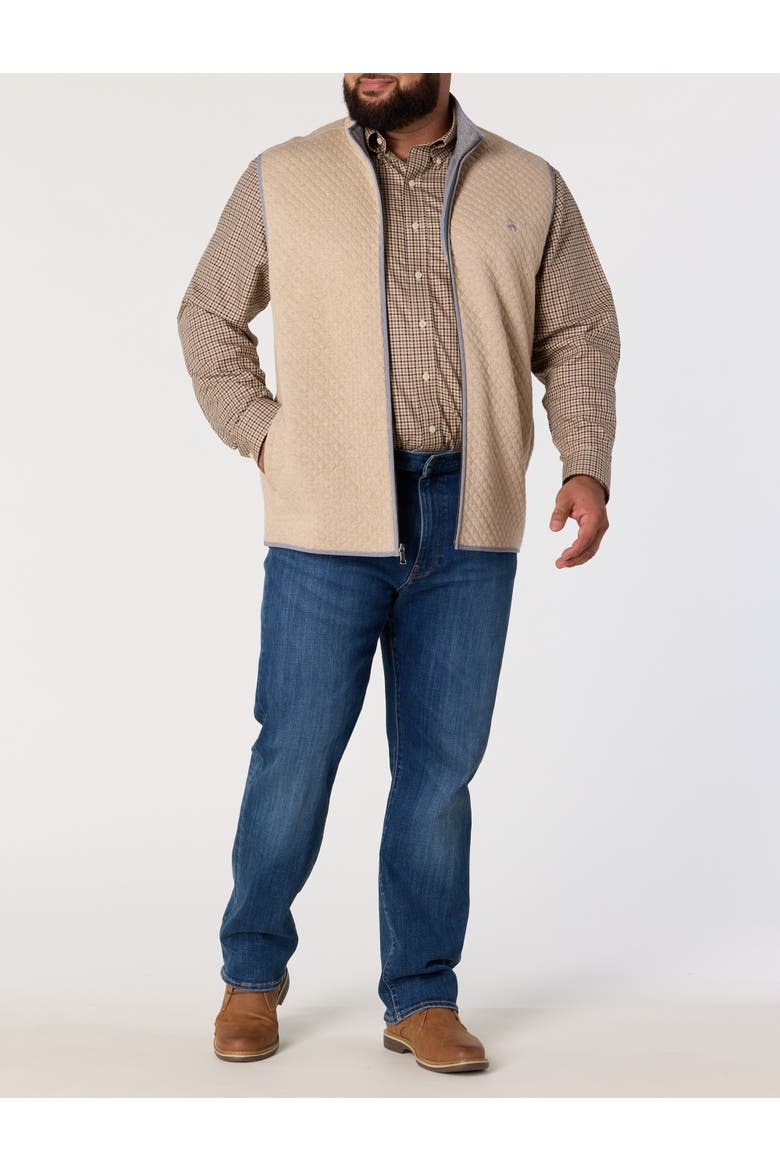Big & Tall  Diamond Quilted Vest, Alternate, color, BEIGE