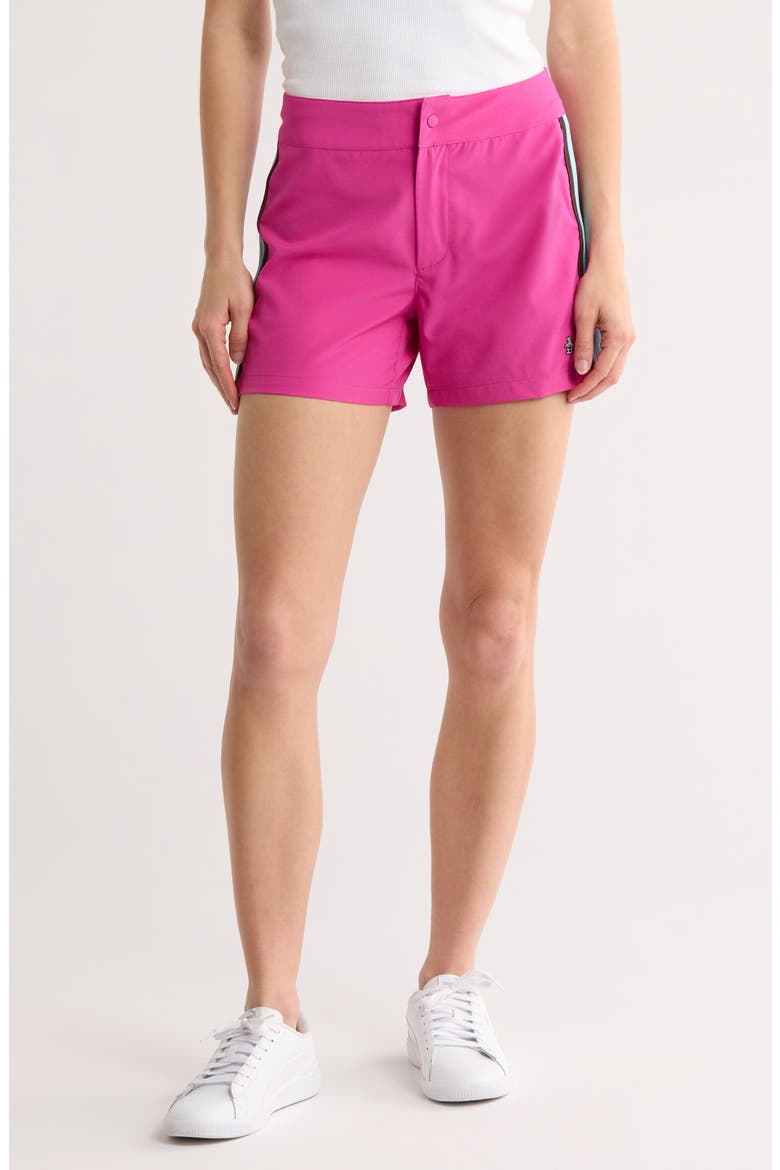 Flat Front Shorts, Main, color, FUCHSIA RED