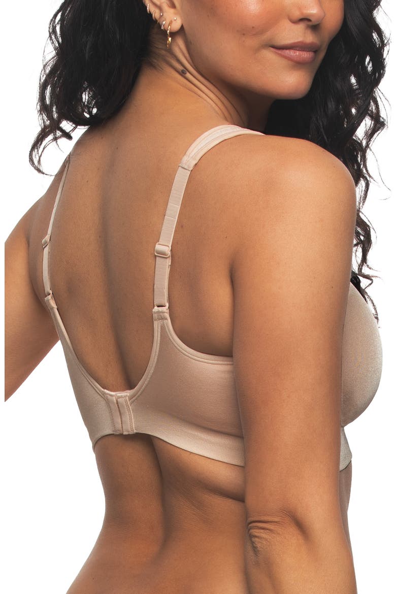 Adaptive Cup Wire Free T-Shirt Bra, Alternate, color, WARM NUDE