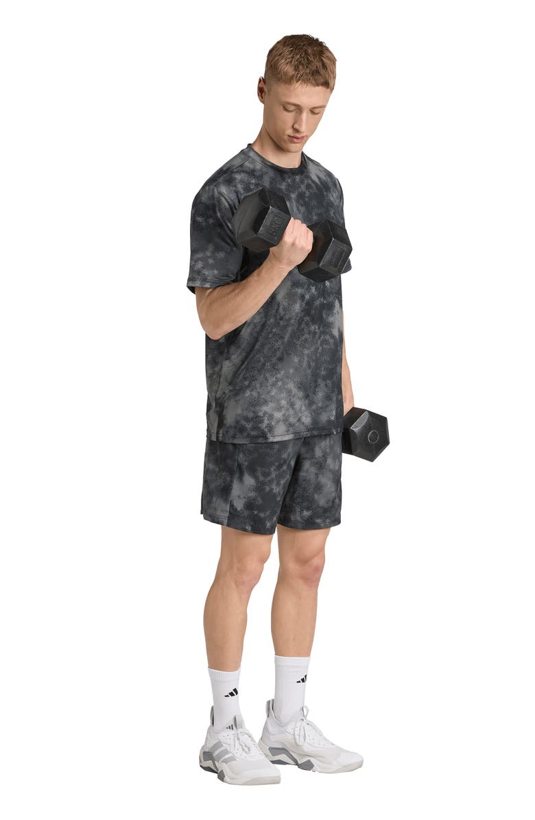 adidas Train Essentials Camo Shorts, Alternate, color, Black