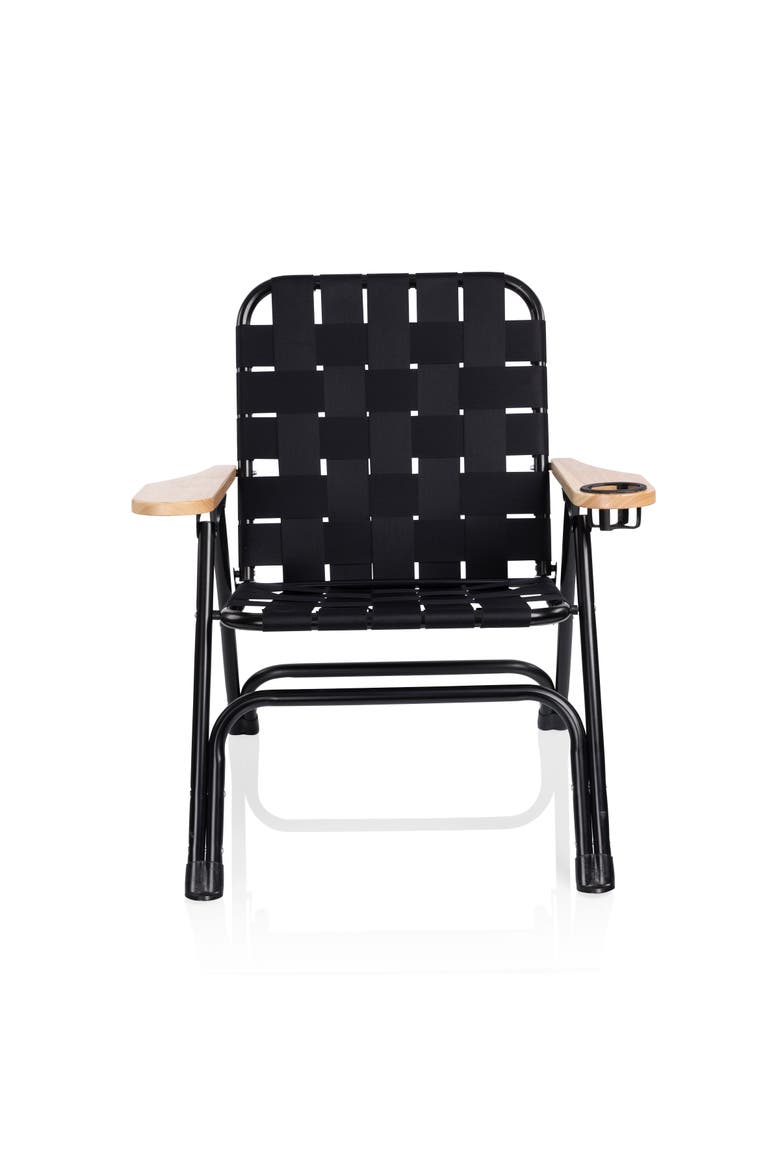 Lux Woven Camp Chair, Alternate, color, Black