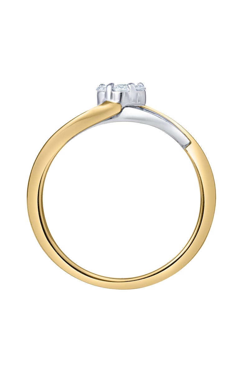 Amoria 0.25 Ct Natural Diamond Floral 10K Gold Ring, Alternate, color, 10K Yellow Gold