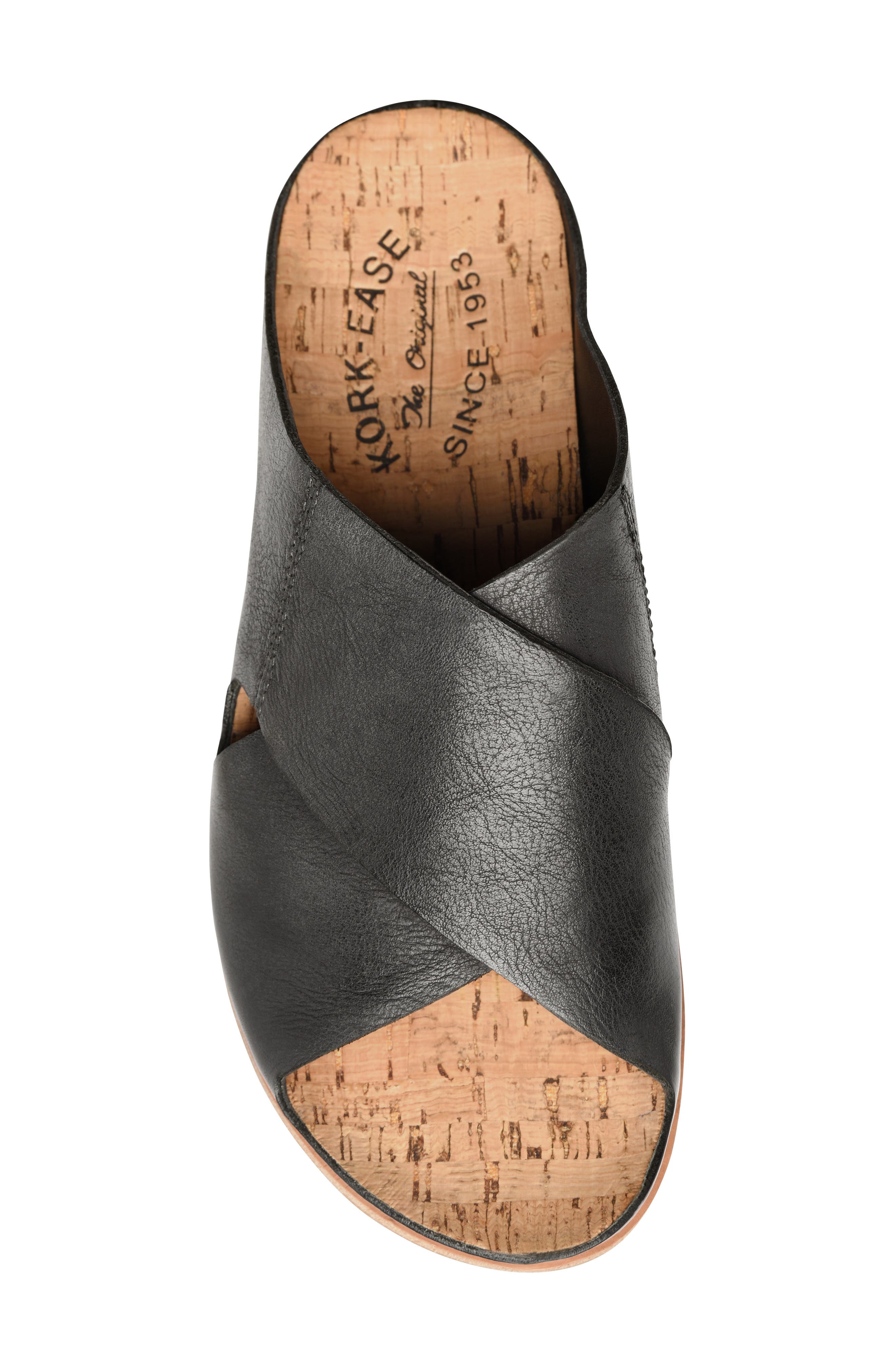 Kork-Ease<sup>®</sup> Tutsi Slide Sandal, Alternate, color, Black Leather