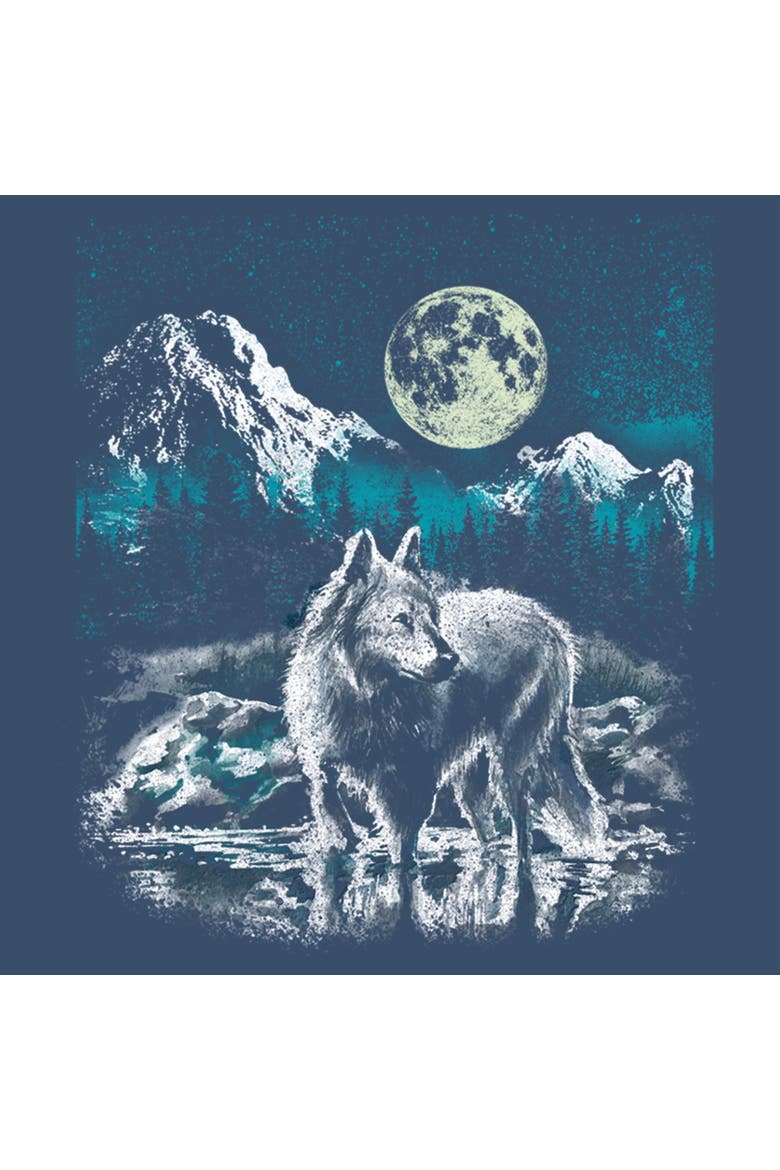 Men's Lost Gods Classic Wolf Scene  Graphic T-Shirt, Alternate, color, Midnight