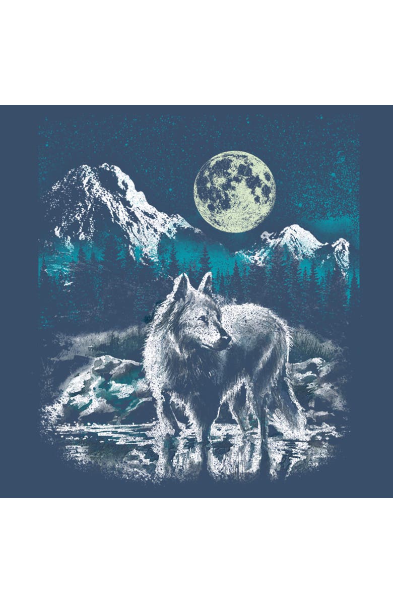 Lost Gods Men's Lost Gods Classic Wolf Scene  Graphic T-Shirt, Alternate, color, Midnight