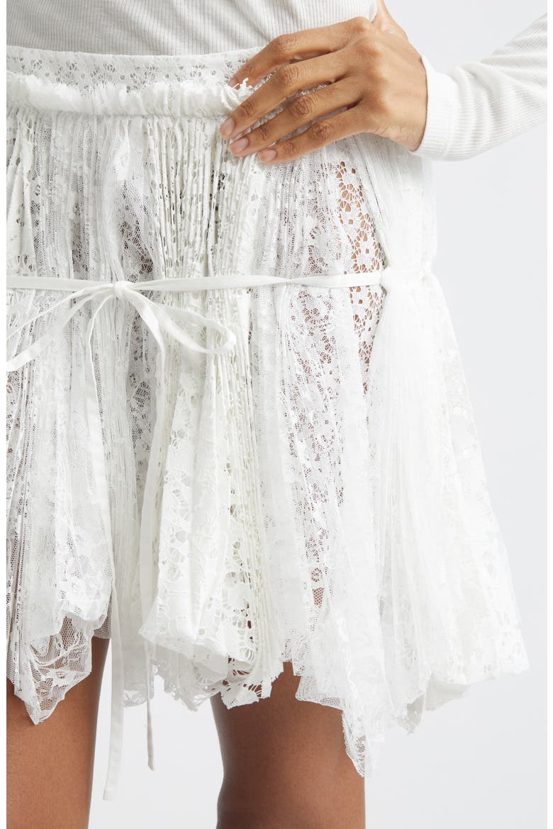 Curtain Lace Miniskirt, Alternate, color, WHITE