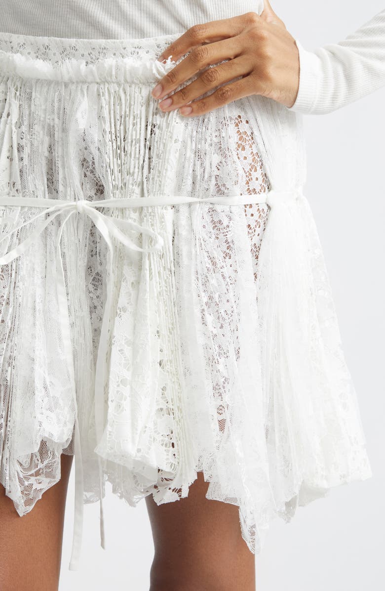 JW Anderson Curtain Lace Miniskirt, Alternate, color, White