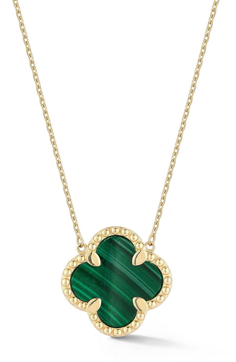 Ember Fine Jewelry <p>14k Gold Clover Pendant Necklace</p>, Main, color, Gold