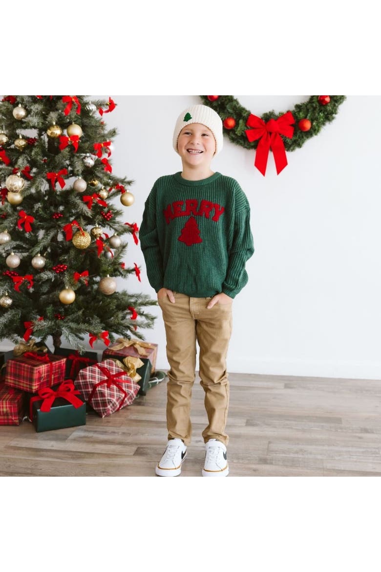 Tree Patch Christmas Beanie, Alternate, color, Natural