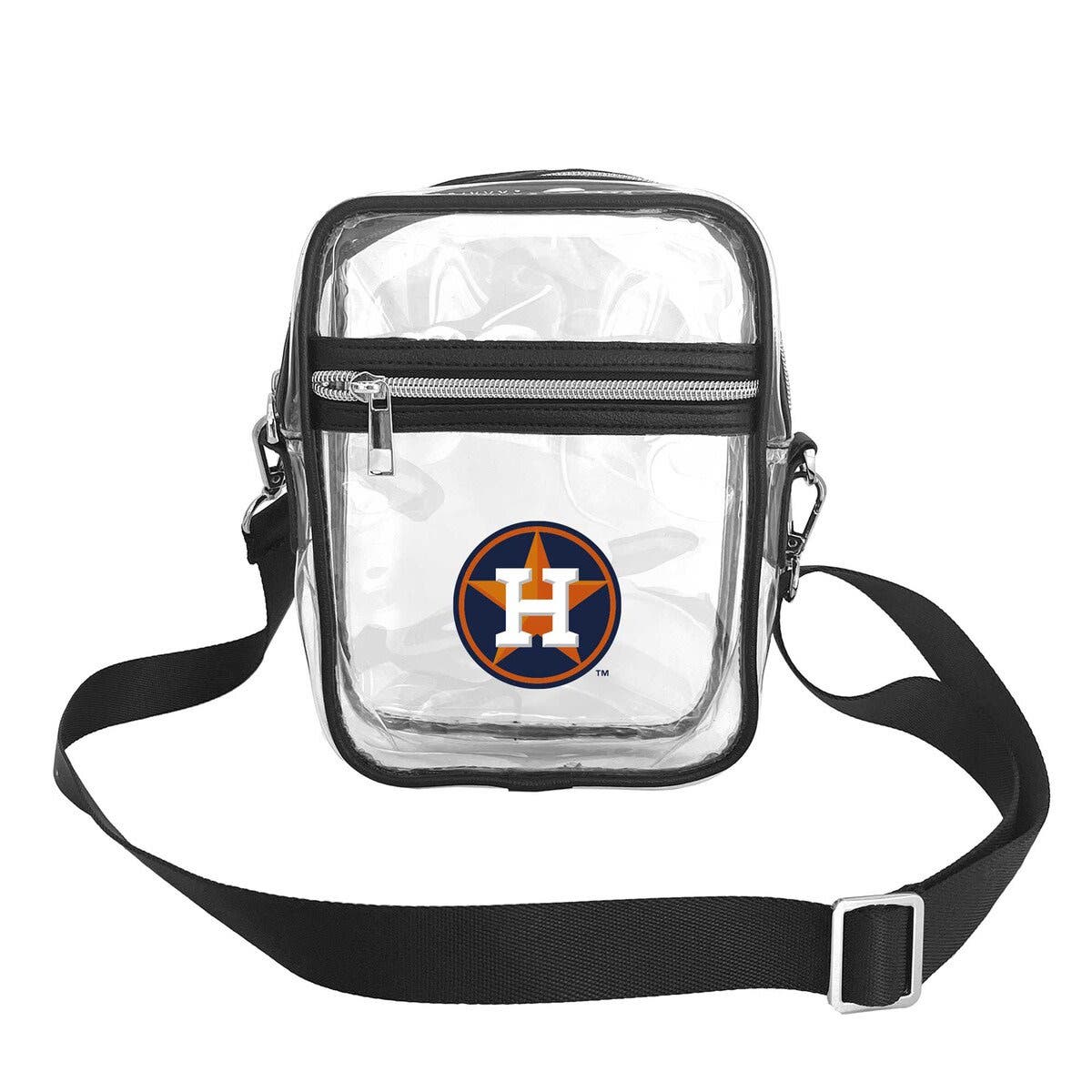 LOGO BRANDS Houston Astros Mini Clear Crossbody Bag, Main, color, 