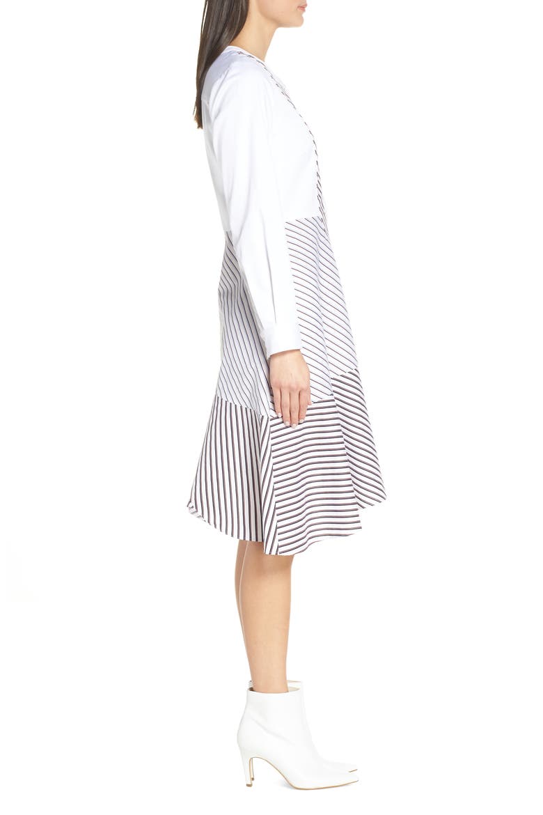 Asymmetrical Shirtdress, Alternate, color, BLACK- NAVY