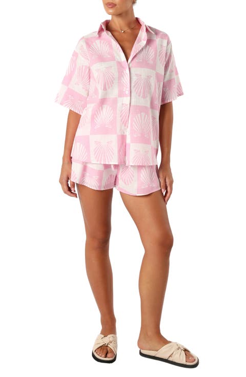 Harvey Cotton Button-Up Shirt & Shorts Set