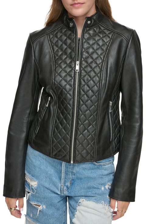 Andrew Marc Black Mens New York Leather Jacket. Vintage