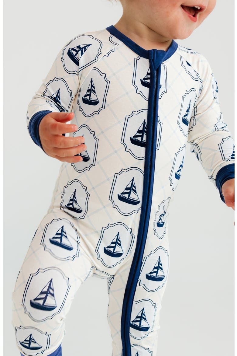 Summer Sail Zipper Romper, Alternate, color, Summer Sail