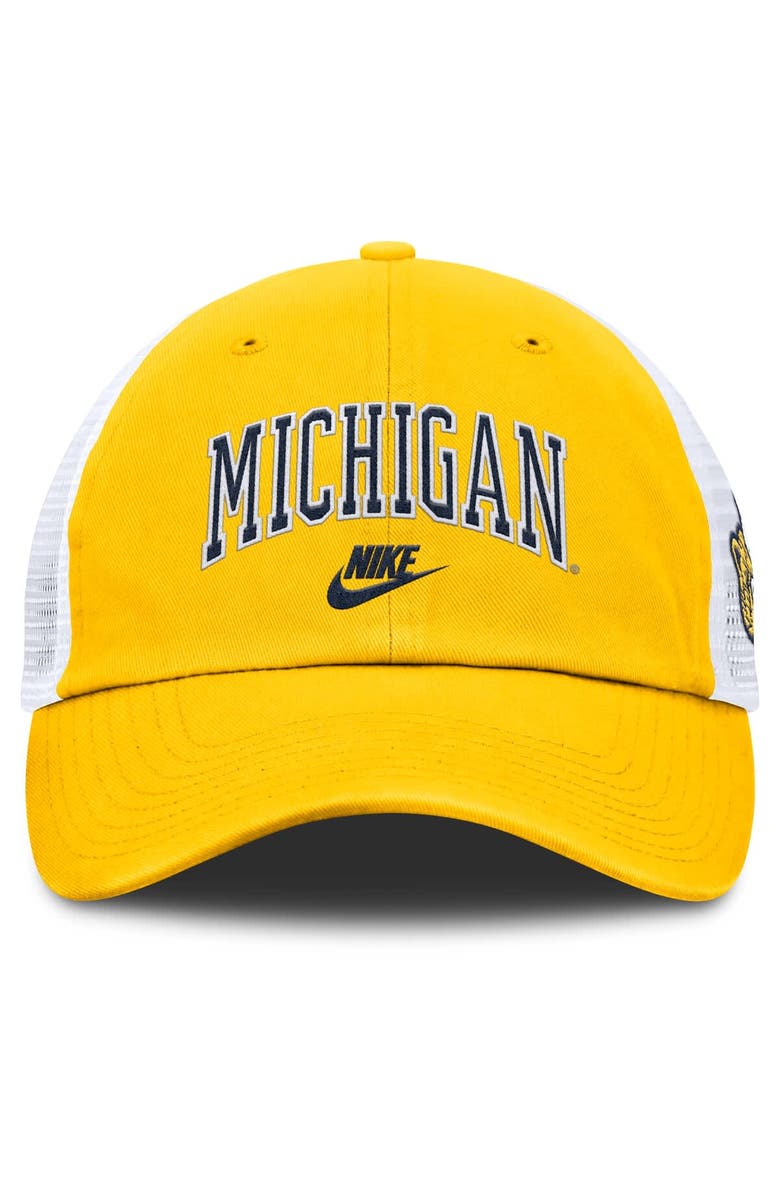 Nike Men's Nike Maize Michigan Wolverines Club Legacy Adjustable Trucker Hat, Alternate, color, 