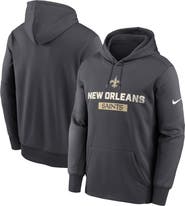 Nike Men's Nike Anthracite New Orleans Saints Toss Sweep Performance Pullover Hoodie