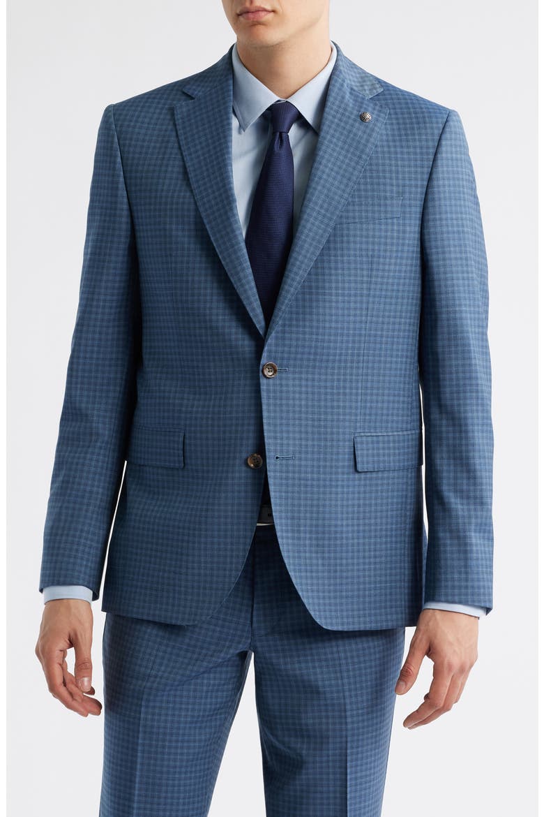 Esprit Box Check Suit, Alternate, color, BLUE