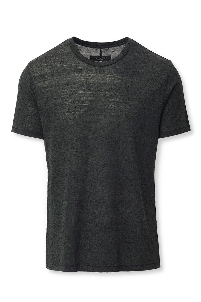 Classic Linen T-Shirt, Alternate, color, BLACK
