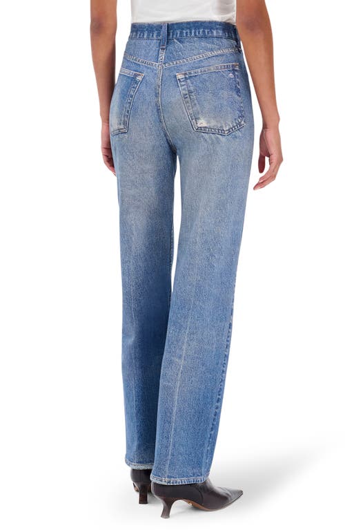 Rag & Bone Miramar Shea Wide Leg Cotton Terry Sweatpant Jeans In Blue