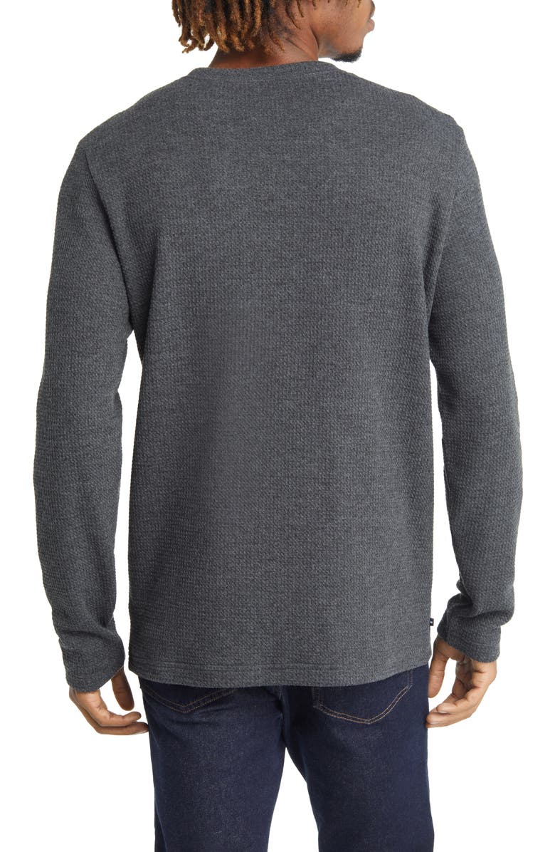 TravisMathew Cloud Waffle Crewneck Tee, Alternate, color, Charcoal