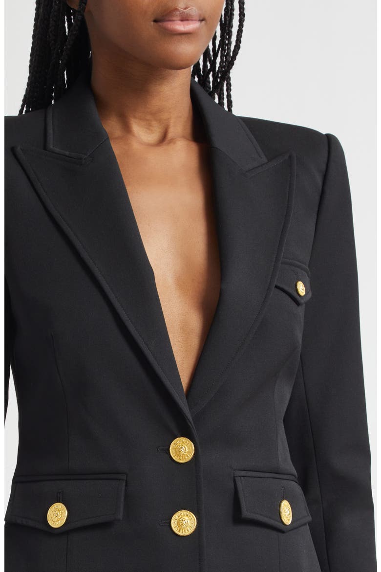 Wylla Structured Blazer, Alternate, color, BLACK