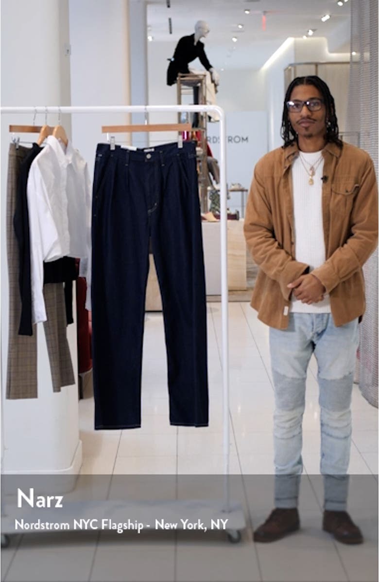 Maritzy Pleated Wide Leg Denim Pants, sales video thumbnail