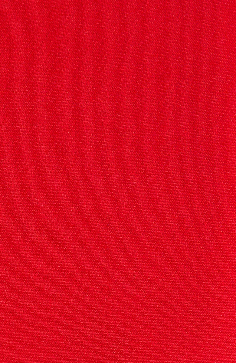 McQueen Long Sleeve Wool & Silk Blend Dress, Alternate, color, Lust Red