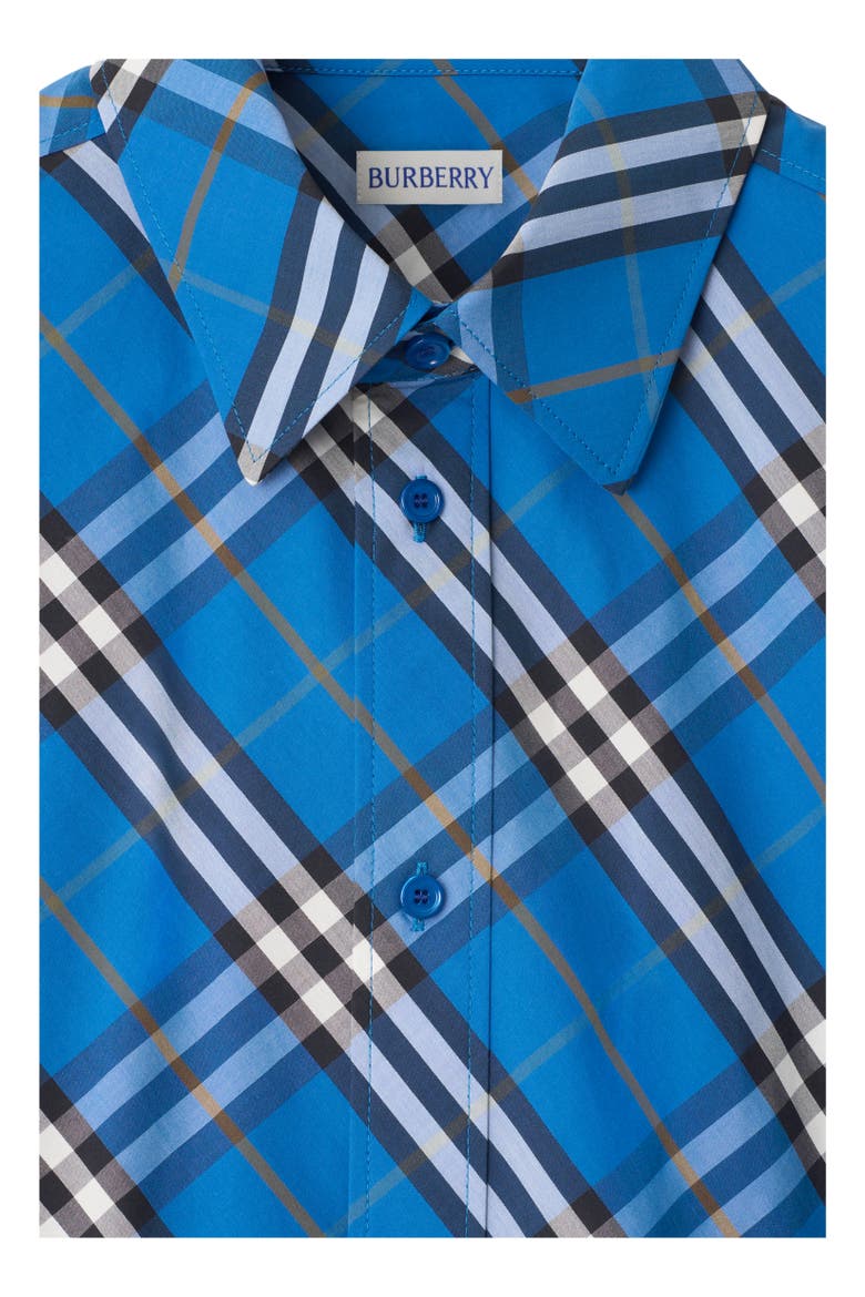 Relaxed Fit Check Cotton Shirt, Alternate, color, Wine red