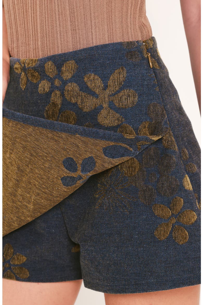 Floral Embroidered Skort, Alternate, color, MIDNIGHT BLUE