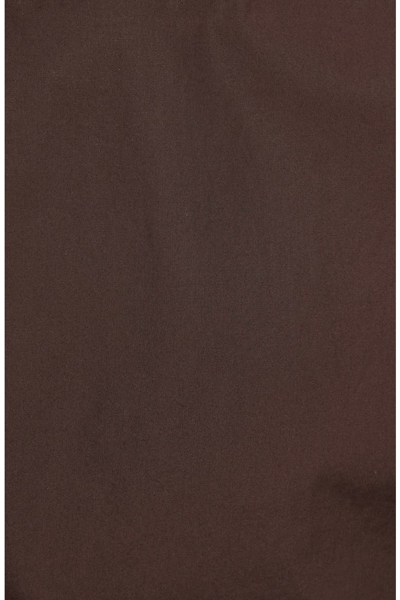 Xime Cotton Button-Up Shirt, Alternate, color, DARK BROWN