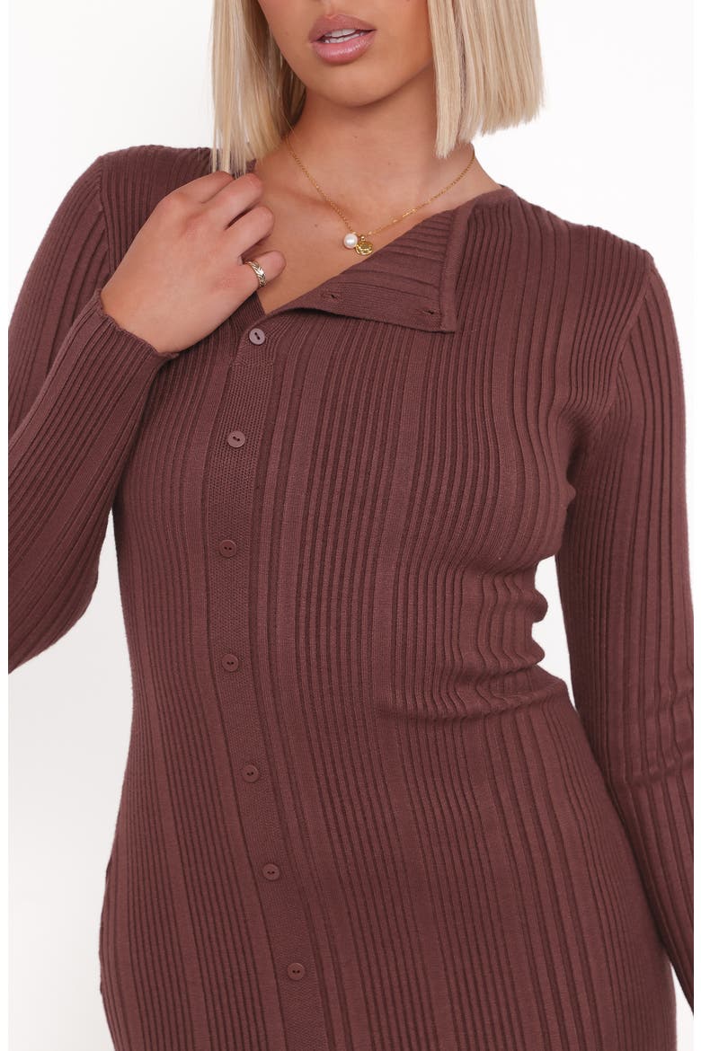 Valia Long Sleeve Sweater Dress, Alternate, color, ESPRESSO
