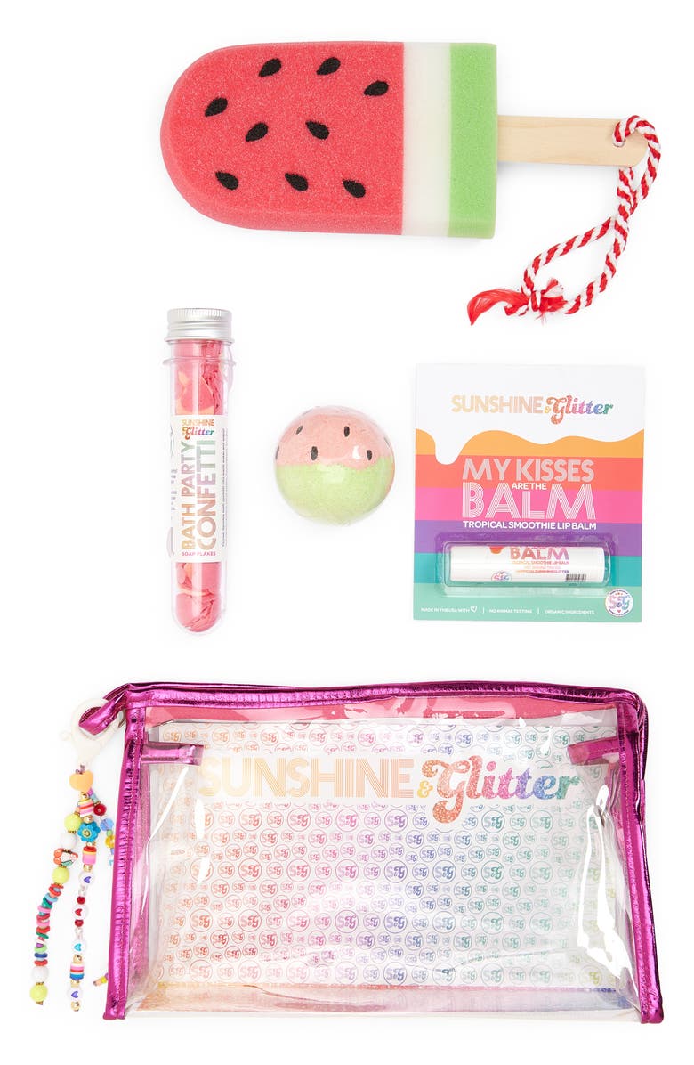 Sunshine & Glitter Forever Summer Bath Set, Main, color, Gold