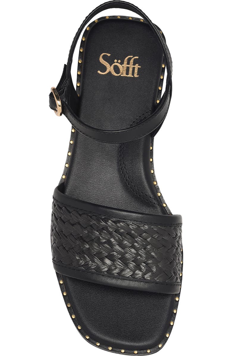 Söfft Elrose Ankle Strap Sandal, Alternate, color, True Black