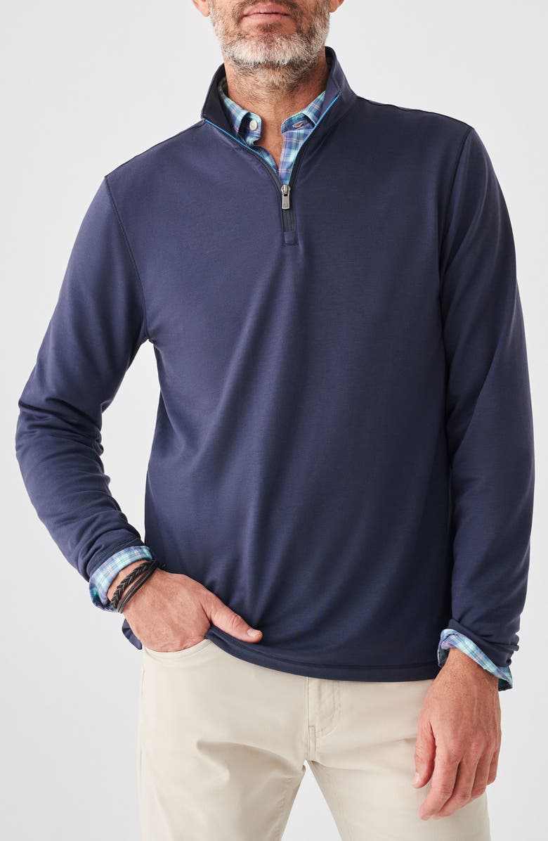 Faherty Movement Quarter Zip Pullover, Main, color,