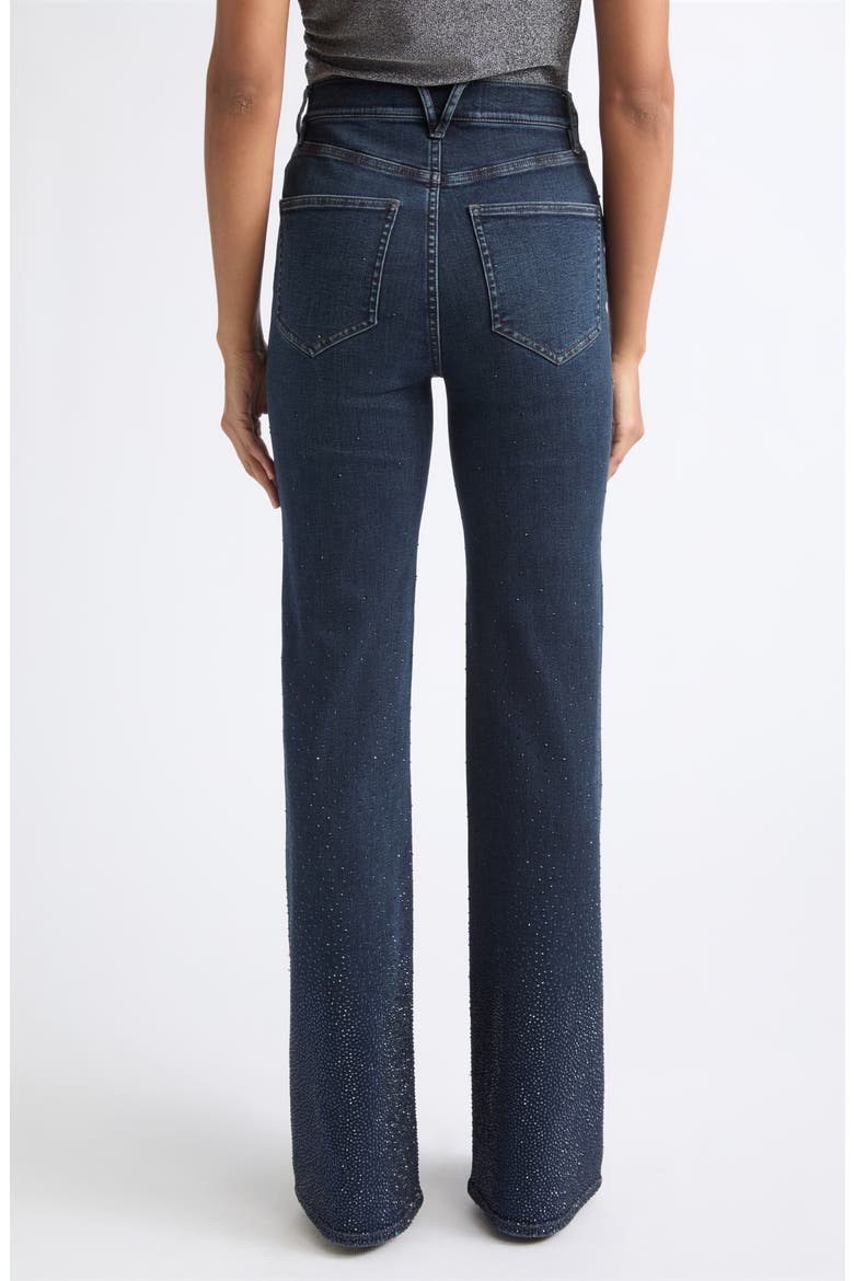 Crosbie Rhinestone High Waist Wide Leg Jeans, Alternate, color, DARK MIDNIGHT