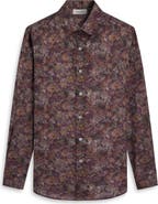 Bugatchi Julian Shaped Fit Floral Stretch Button-Up Shirt